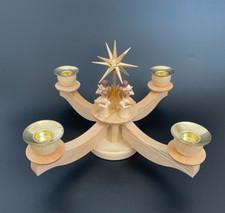 Albin Preissler German Natural Wood 4 Angles Advent Candlestick Candle Holder picture