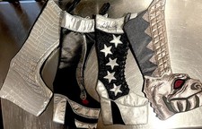 KISS CHRISTMAS STOCKINGS  Set Of 4.    2 Authentic, 2 Homemade picture