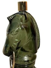 Vintage Avon Horse Head Green Glass Cologne Bottle **Empty Bottle** picture