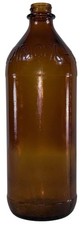 Vintage 1948 Clorox Amber Glass Bottle Newark OH Plant 10 Diamond Bottom 32oz picture