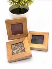 Vintage Wood Spice Magnets Peppercorns Rustic Kitchen Decor Set picture