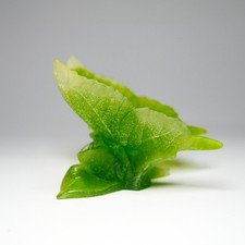 Daum France Pâte-de-Verre Green Butterfly Figurine – Chartreuse Crystal – Mint w picture
