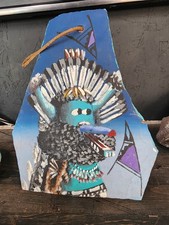 Flagstone Zuni Painting Of A Shalako By M. Peyketewa 2025 picture