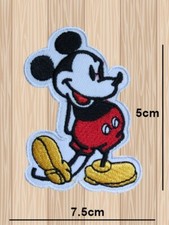 Mickey Mouse Embroidered Patch Iron On Sew On Classic Cartoon Badge Applique Art picture