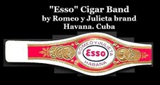 Great Vintage Promotional Cuban Cigar Band of ESSO. Havana Collectibles picture