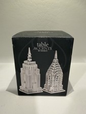 Godinger New York Skyline Salt & Pepper Shakers NEW picture