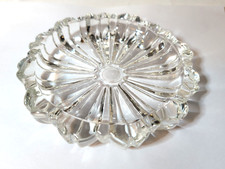 Vintage 1940's Fostoria Spool Crystal Ashtray 5.5