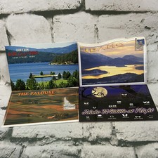 Postcard Lot Of 4 Idaho Wildlife At Night The Palouse Cour D’alene picture