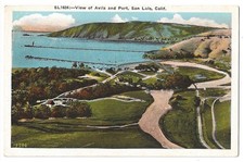 San Luis California c1920's Avila and Port, coastal view, Pacific Ocean picture