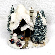 2008 Thomas Kinkade Christmas Snow Figurines Victorian Village House 6x6x5 in picture