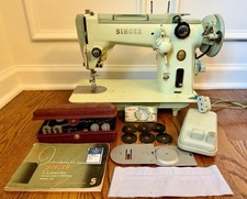 See video Vintage 1950s SINGER 319w Sewing Machine & EXTRAS Model 319 w picture