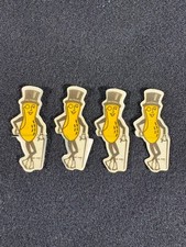 Vintage 1950s Planters Mr Peanut Cloth Stickers Lot of 4 Advertising picture