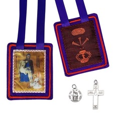 TALPGOD Purple Escapularios Catolicos Catholic Scapular Marie Julie L, picture