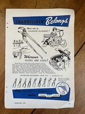 1951 CHANNEL LOCK  Ad  -Pliers & Tools  - Nice Advertising Wall Art picture