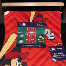 Philadelphia Phillies Disney Mickey Mouse Microfiber Beach Towel 40” x 72”  NWT picture