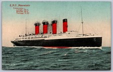 K50/ Ship Postcard c10 R.M.S. Mauretania Ocean Liner Great Britian 260 picture