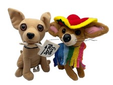 Lot of 2 Taco Bell Dog Plush YO Quiero Chihuahua Dog Animal NO Sound picture