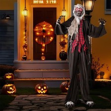 8.2 FT Standing Animatronic Werewolf with Howling Sounds, Red Flashing Eyes picture
