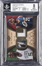 2008 UD PREMIER RARE PATCH DUAL VETERAN KEVIN GARNETT/LEBRON JAMES #5/50 BGS 8 picture