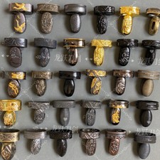 Zinc Alloy Kashira Fuchi Butt Cap Hilt Collar DIY Japanese Sword Handle Fittings picture