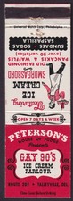 Peterson's Gay 90s Ice Cream Parlour Route 202 Talleyville DE matchcover picture