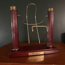 Vintage Crown Royal Whiskey 1.75L Bottle Cradle Tilt Pourer Display Stand Bar picture
