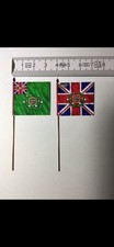 2x 28mm British Napoleonic 24th Infantry Flags Ready on Metal Flagpole picture