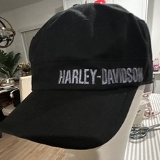 Harley Davidson Vintage Embroidered Logo Cap One Size, Adjustable Strap, Black picture