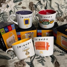 RARE McDonald's FRIENDS Mug Set of 4 Central Perk Couch Frame NEW SEALED picture