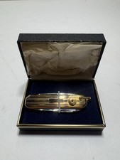 Vintage Balfour Pocket Folding Knife LeStage 1/20 14k Gold USA w Box Rhinestone picture