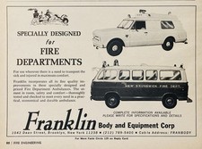 1968 AD.(N29)~FRANKLIN BODY EQUIPMENT CO. BROOKLYN, NY. FIRE DEPT. AMBULANCE picture