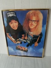 VINTAGE RARE WAYNES WORLD CARNIVAL PRIZE PICTURE/MIRROR FRAMED picture