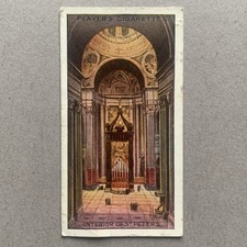 St Peters Rome Italy Wonders Of The World #5 1913 John Players Cigarette Card picture