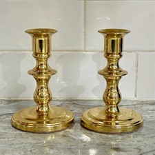 Vintage Baldwin Brass Candlestick Pair Hand Forged Solid Brass 4.7/8’’ Read picture