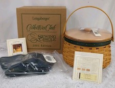 NIB Sealed 2001 Longaberger Collector's Club Sewing Circle Basket Signed Gary 10 picture