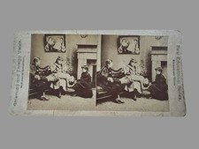 Antique Victorian Stereoview Mother Children Domestic Family Scene Educational picture
