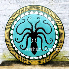 Greek Hoplite Shield with Acacia meta, Marine Octopus Design, Spartan Warrior Sh picture
