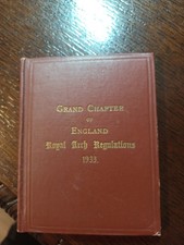 1933 Grand Chapter of England Royal Arch Regulations Freemasonry masonic/638 picture