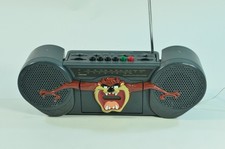 Vintage Toshiba Looney Tunes Taz Boombox Radio Cassette Player RT-410 TAZ 90's picture