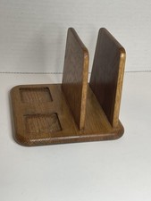 Vintage Vermillion Wooden Napkin Holder Made USA 5” picture