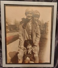 Vintage Real Black and White Scary Photo Girl Possessed Exorcism Halloween 1930s picture