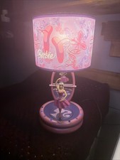 2007 Barbie Animated Ballerina Table Lamp Musical Light Up Rotating Works Great picture