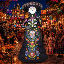 7.2FT Halloween Inflatables Outdoor Decorations Ghost Bride Halloween Blow Ups w picture