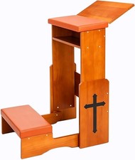 Prayer Kneeler, Wooden Kneeling Bench with Foldable Design picture