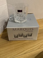 Marquis by Waterford Set of 4 BICCHIERI SPARKLE Double Old Fashioned Glasses picture