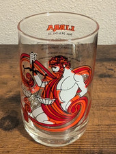 Vintage 1976 Libra Zodiac Astology Drinking Glass Tumbler Red Orange 6