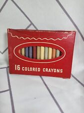 Vintage 16 Colored Crayon Pack Unmarked Box NOS picture