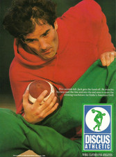 1990 Discus Athletic Sportswear Jack Eddie's American Grill vintage Print AD picture