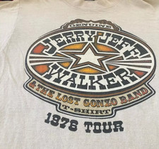 Vintage 1976 Jerry Jeff Walker T-Shirt For Men Women Short Sleeve White CC528 picture