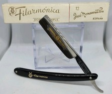 Rare mint Filarmonica 12 INOXIDABLE Straight Razor Jose Montserrat Pou Spain box picture
